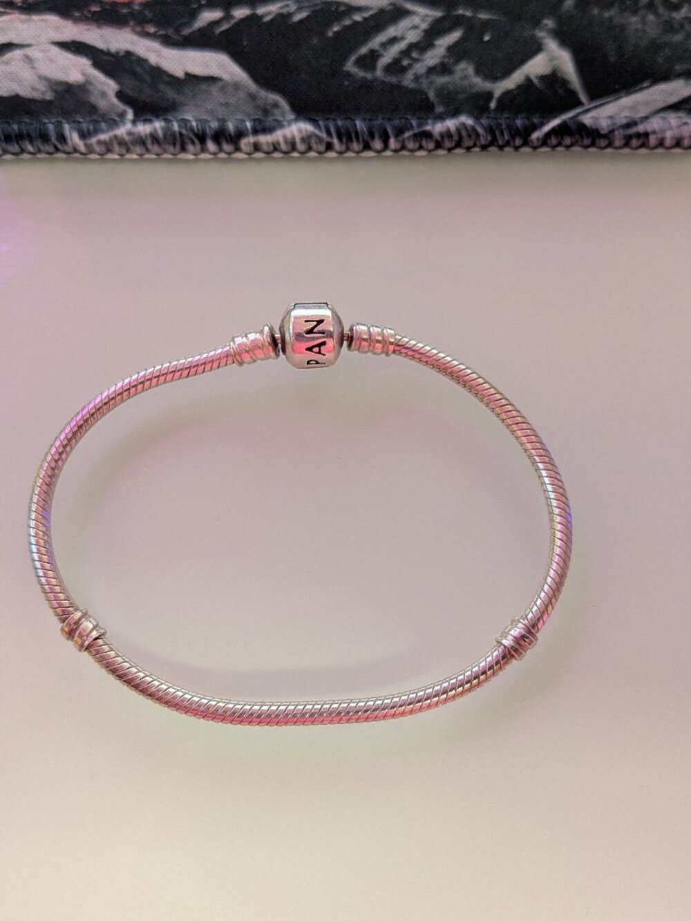 PANDORA Sterling Silver Snake Chain Bracelet with Barrel Clasp